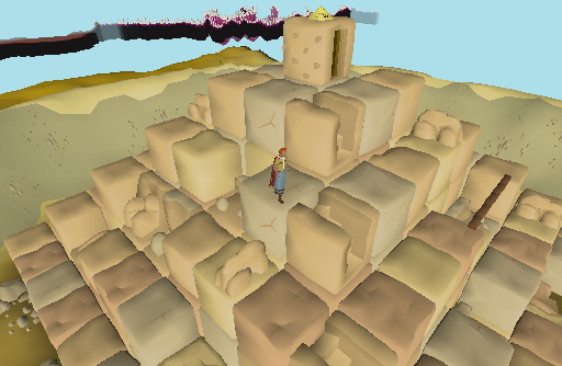 The top of the agility pyramid, with the Abyss shown in the distance