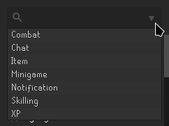 Config tag categories dropdown
